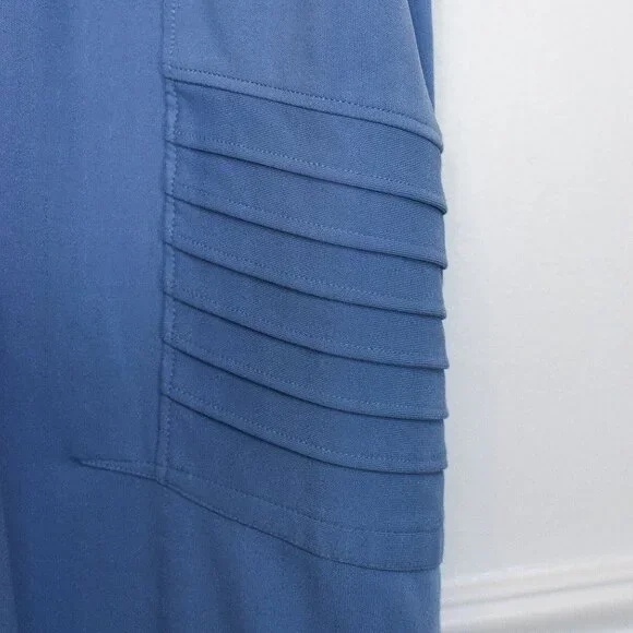 Athleta Venice High Rise Moto Joggers Cottage Blue Zip Pockets Sz 1X Athleisure - Picture 8 of 12